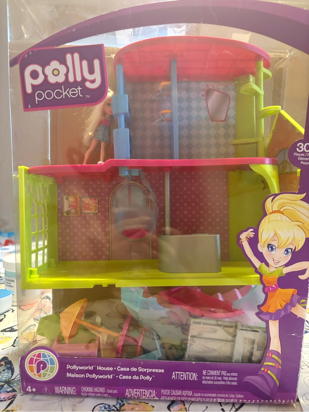 Mattel Polly Pocket Playhouse - Hot Pink & Lime